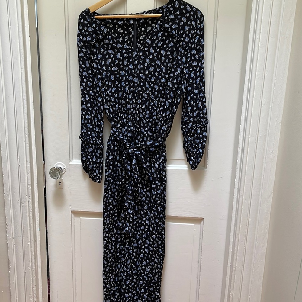 Madewell floral jumpsuit